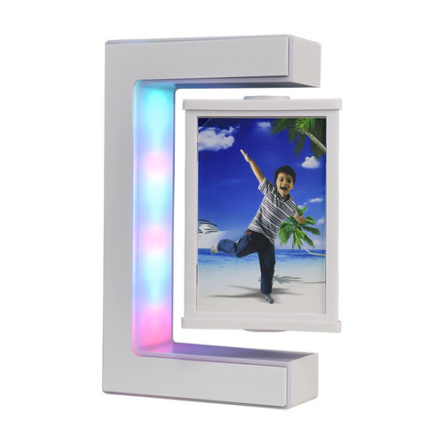 Factory wholesale magnetic levitation photo frame wedding festival gift birthday gift glowing rotating creative craft decor