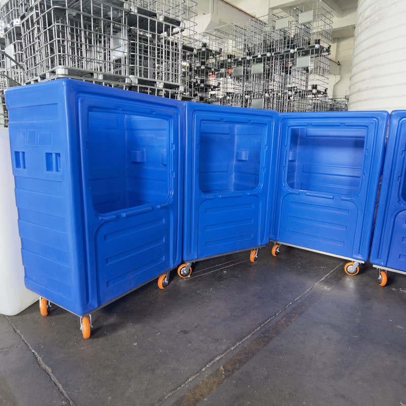 高端布草笼1000L滚塑酒店医院移动方便洗涤收纳车异形加工