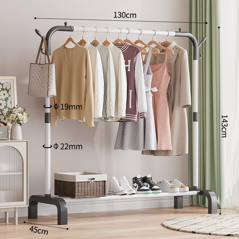 흰색 길이 130cm [두꺼워진 강관 업그레이드]