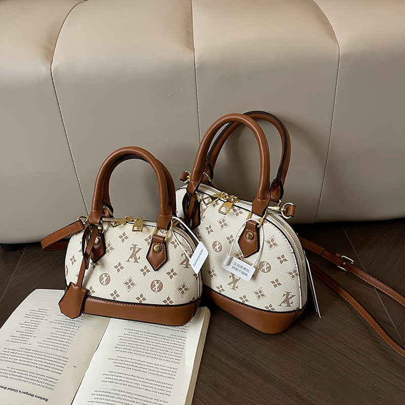 Wholesale Cross-Border Classic Printed Shell Bags, Stylish European and American Style Versatile Shoulder and Handbags, Support Mixed Batch Dropshipping