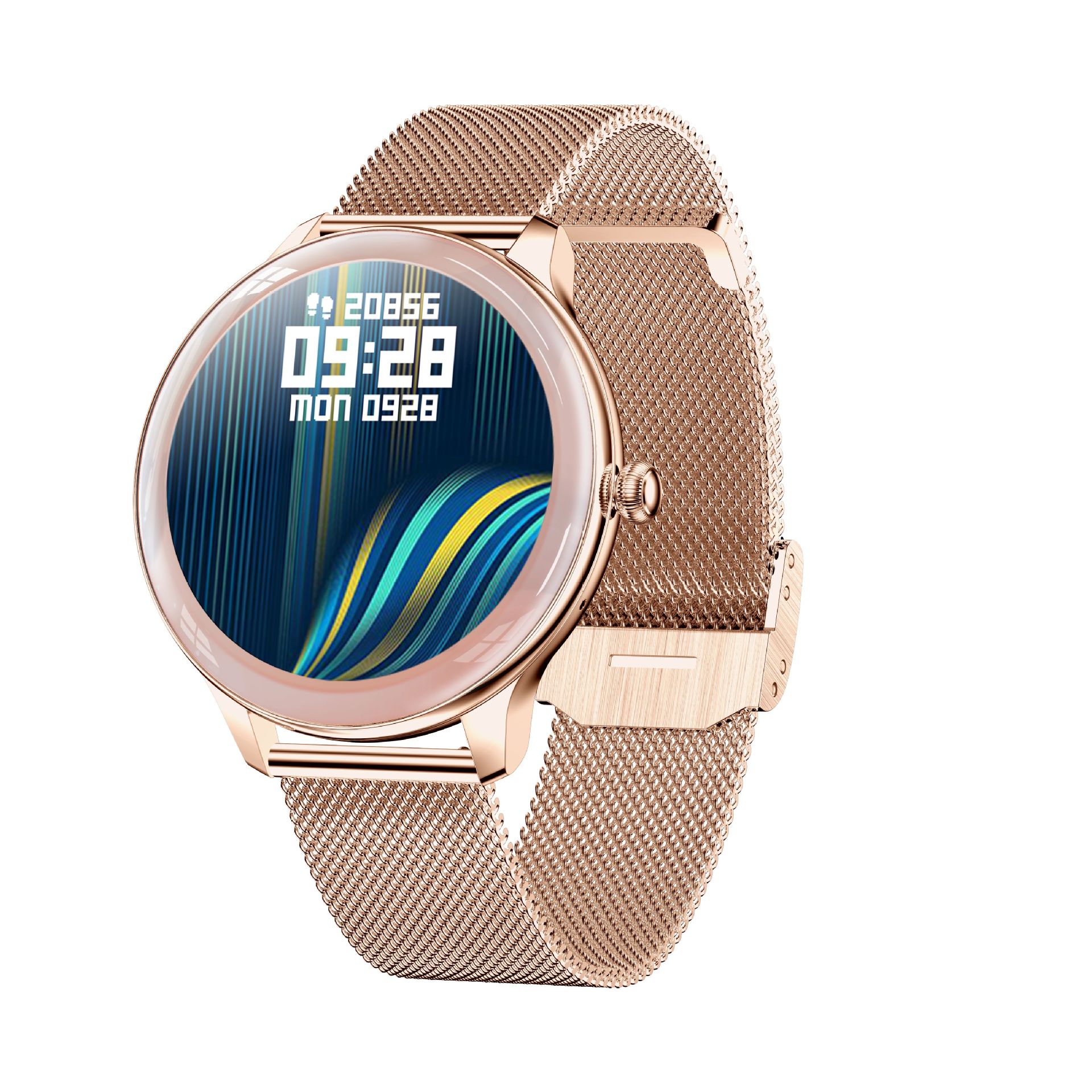 New full touch screen women's smart watch to monitor sleep heart rate blood pressure Bluetooth call sports waterproof step meter