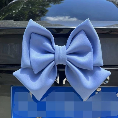 Tail Bow Decoration Pendant: Car ornaments - high-quality-space-cotton-material-2428cm-sky-blue-bow