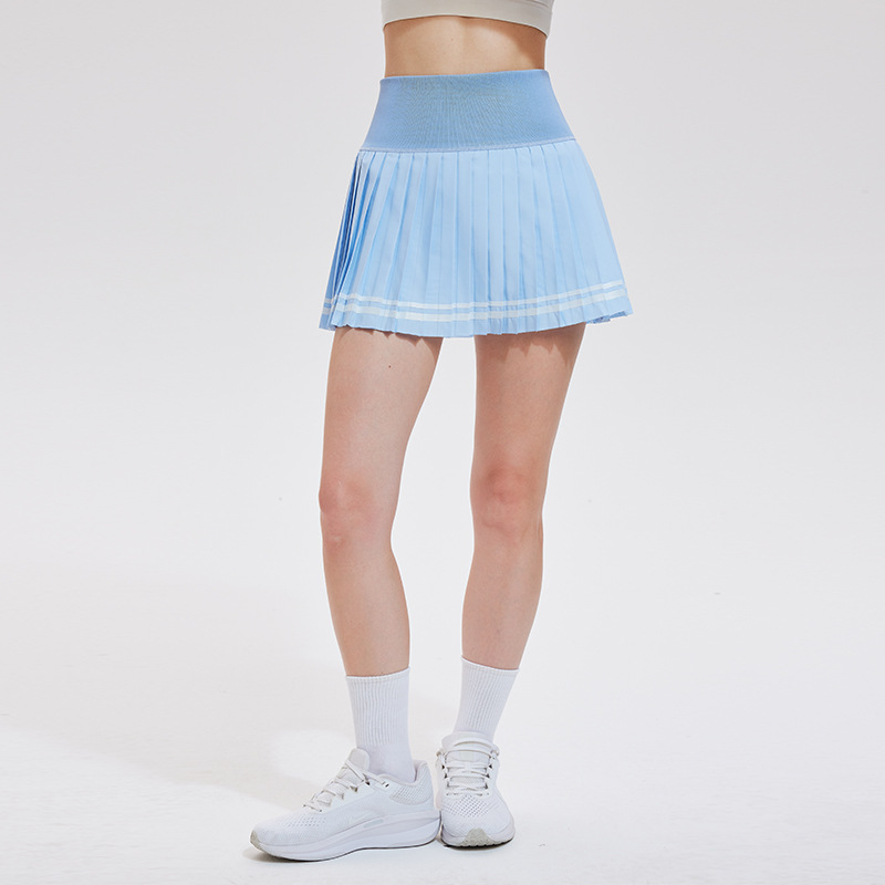 Cross-border desnudos tenis trajes deportivos de mujer delgados mangas cortas polo camisa de entrenamiento de bádminton vestido corto verano