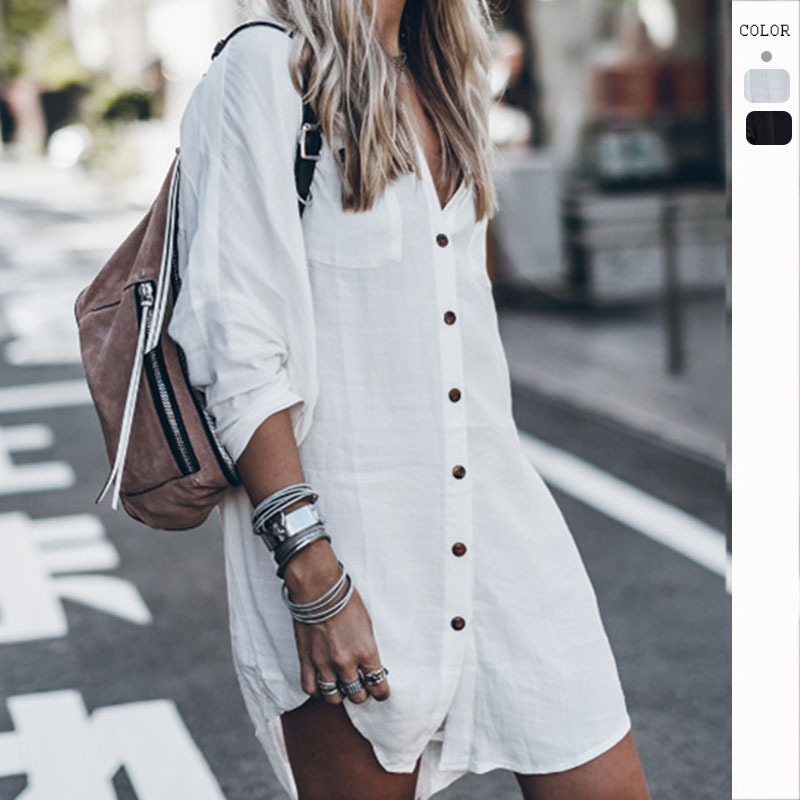 2023 Summer New Women's solid bomull pikékrage Lös Casual Top Shirt_voghion.com