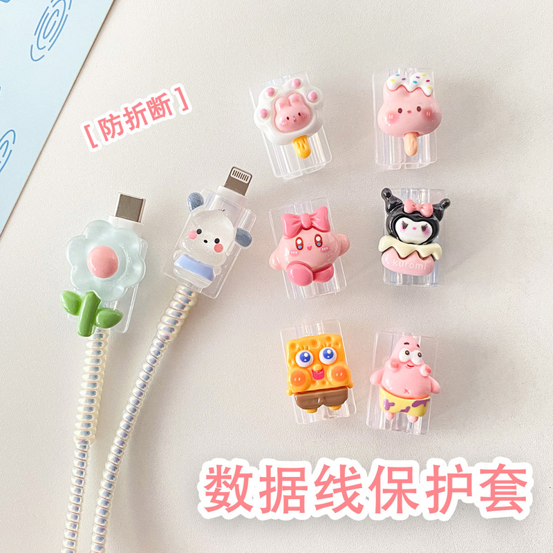 Data Cable Protective Cover Suitable for Huawei, Apple, Oppo, Honor, and Vivo Mate 40 Pro with a 3D Cartoon Design Data Cable Protective Cover Suitable for Huawei, Apple, Oppo, Honor, and Vivo Mate 40 Pro with a 3D Cartoon Design