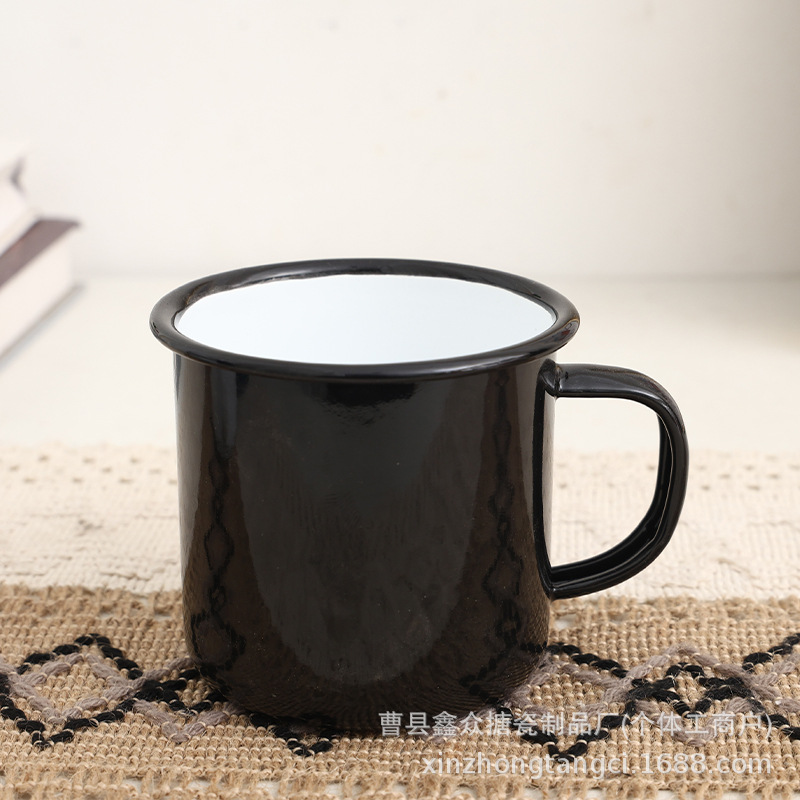 360ML tazas de esmalte transfronterizas al por mayor tazas de té de esmalte gruesas tazas de color tazas de té de estilo antiguo tazas personales image 11