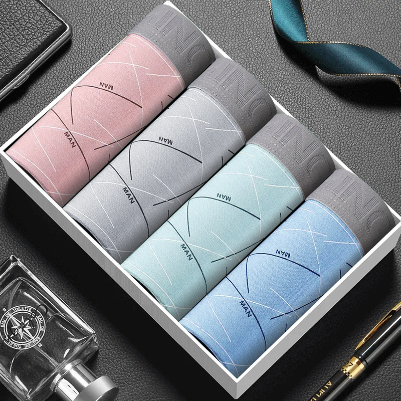 Comercio exterior de algodón de leche de color sólido de alta calidad sin marcas de ropa interior de hombre respirable alta elástica pantalones planos largos sueltos pantalones de calzado