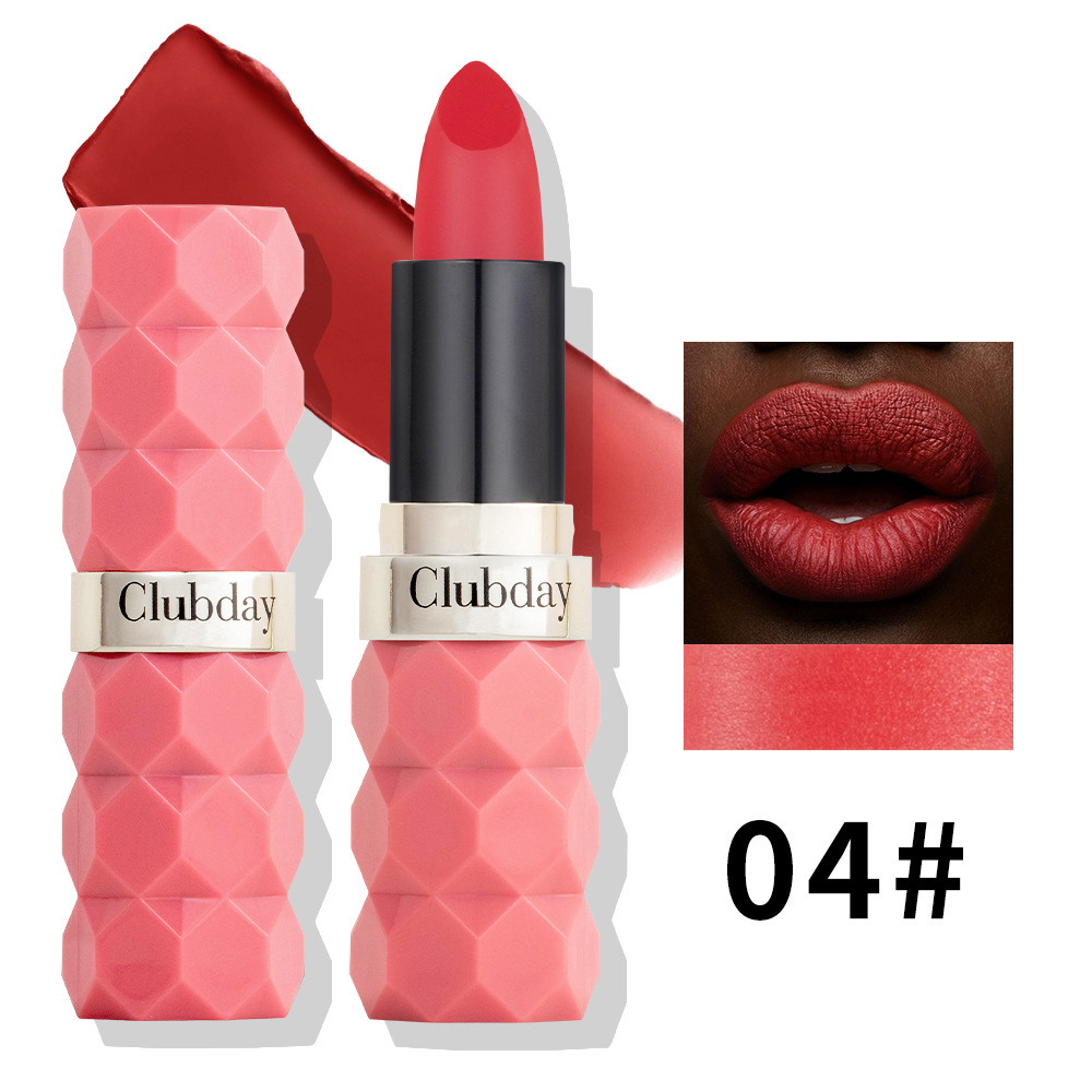 Clubday diamond-cut matte lipstick, non-fading and non-sticky velvet 8-color matte lipstick undefined