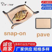 定制爆款食品级硅胶带纽扣防溢烘焙烤箱烤垫硅胶钉扣烘焙垫
