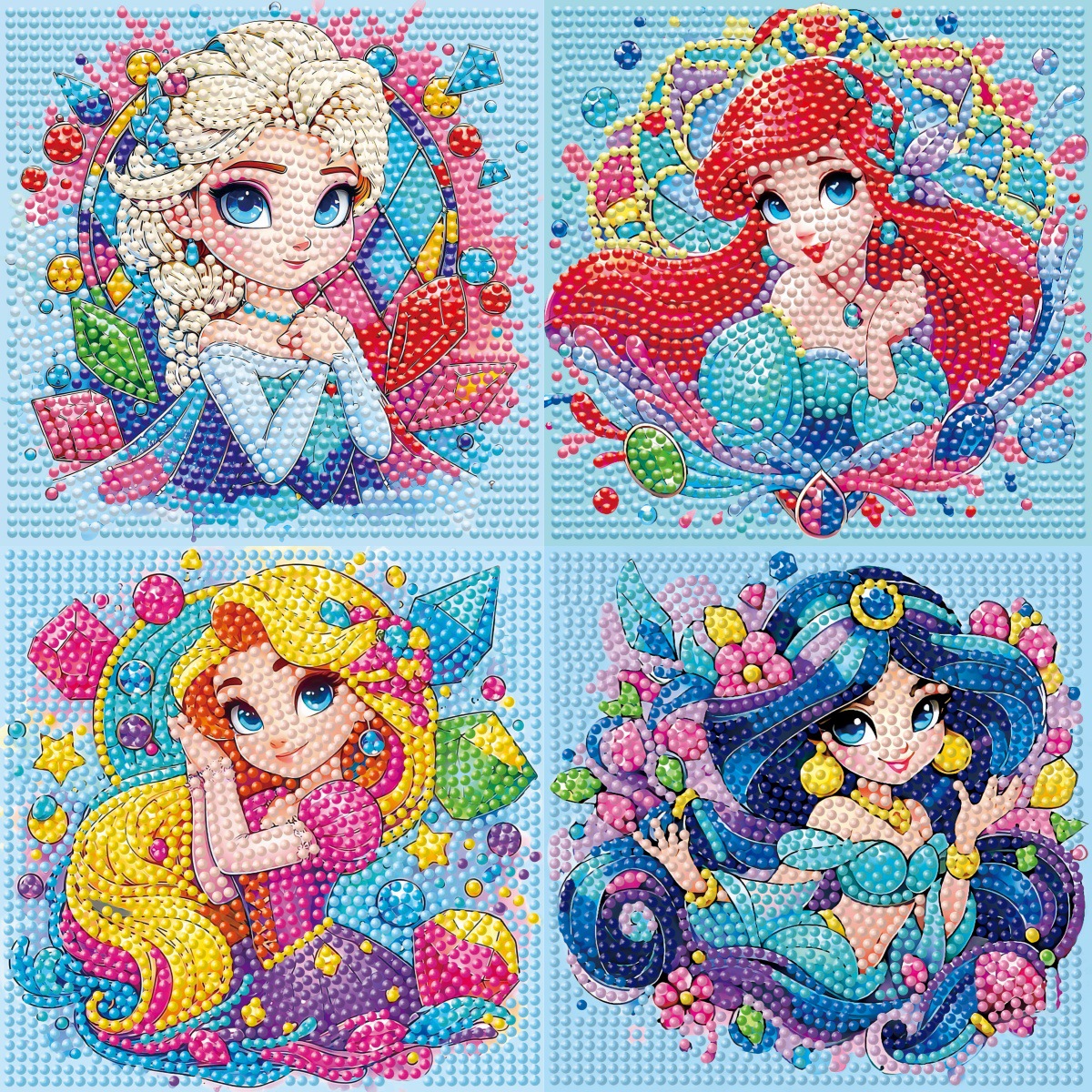儿童钻石画批发diy公主钻石贴画女生可爱点钻画幼儿园手工益智玩