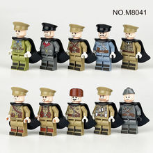兼容乐高二战军事系列小人仔小人偶拼装益智积木玩具男孩兵团军队
