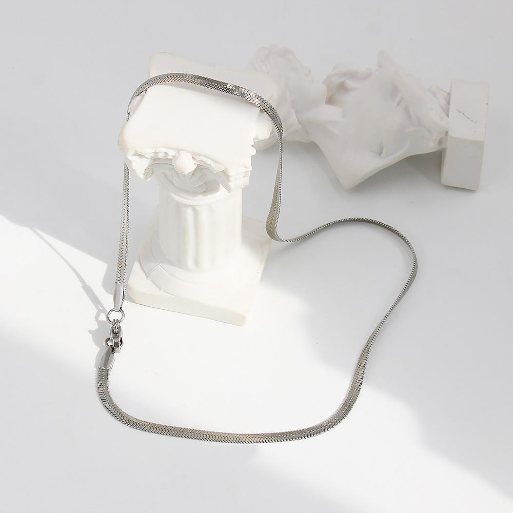 Simple Style Solid Color Stainless Steel Plating Necklace 1 Piece