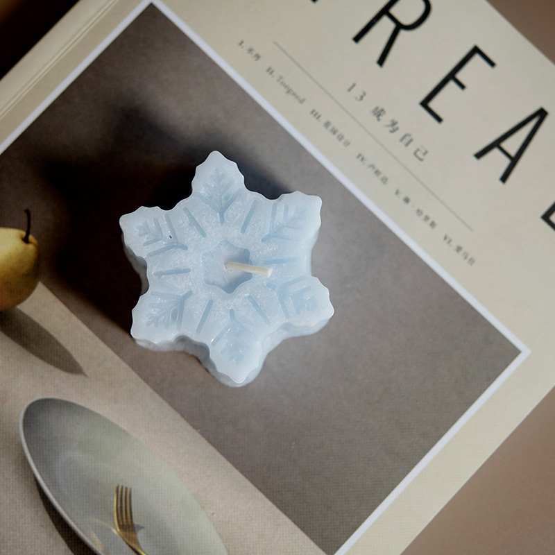 Navidad Año Nuevo copo de nieve aromaterapia decoración de la ventana del hogar banquete vela decoración vacaciones niños cumpleaños personal regalo