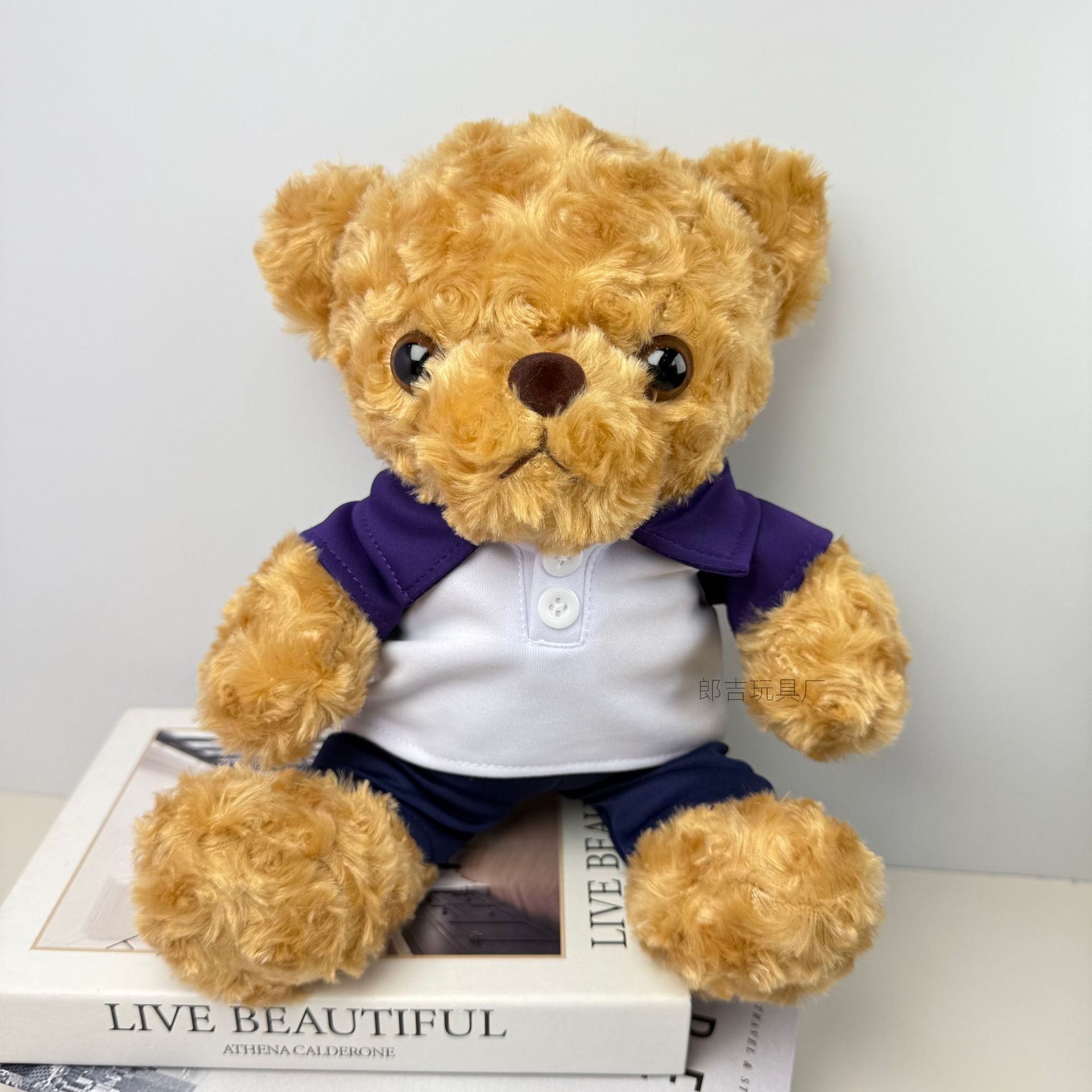 Uniformes escolares de vestir osos de peluche juguetes de peluche logotipo de impresión muñeca escuela temporada de graduación oso regalo