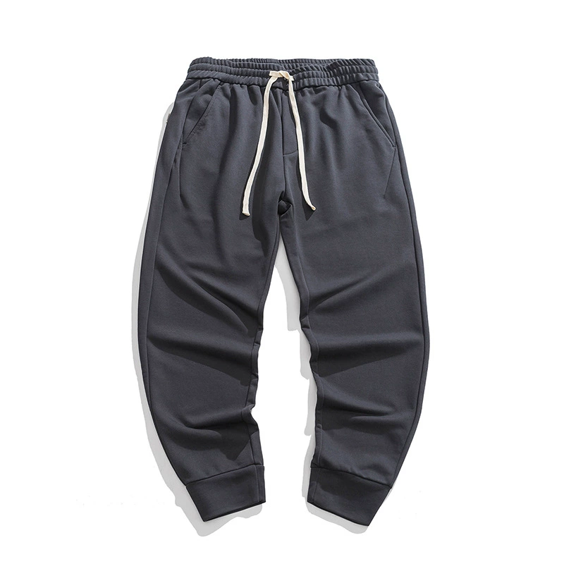 Japanese knitted retro casual trousers, drawstring, oversize