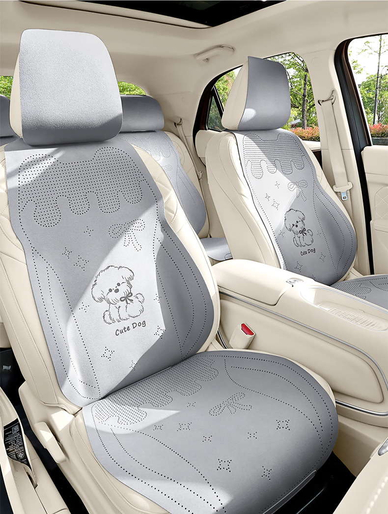 Car Seat Cushion for All Seasons, Trendy Seat Cushion, Winter Car Seat Cover, New Half-Cover Rear Seat Cover for Women