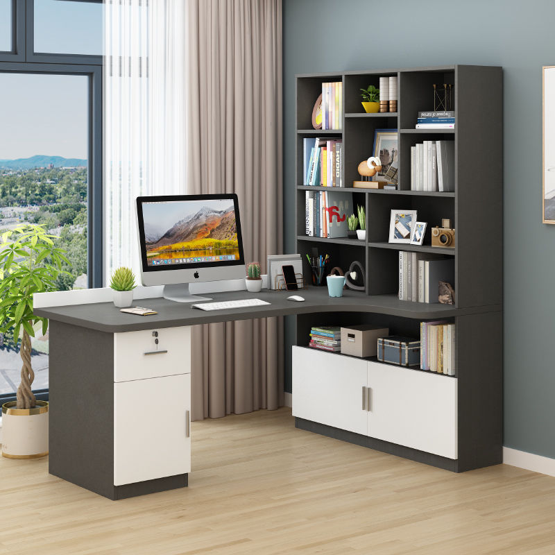 zsr desk bookcase integrated solid wood corner computer table small apartment home children's bedroom corner study table new