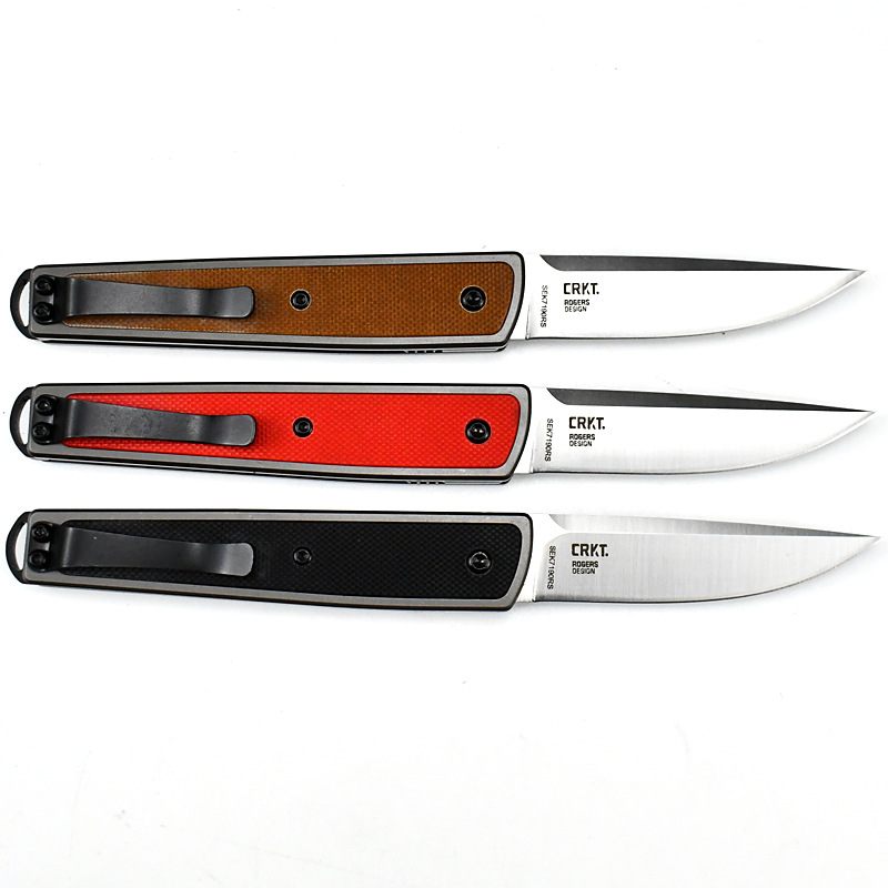 新款CRKT7190户外折叠刀高硬度战术便携小刀野营水果小刀随身锋利