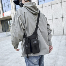 机能战术背包男士新款胸前单肩多口袋斜跨包男女户外运动骑行包包
