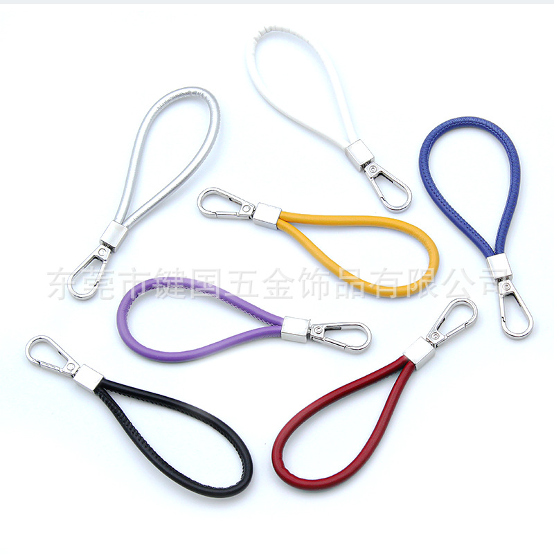 跨境爆款手机挂绳PU皮革耐磨手链绳防丢手腕绳水杯吊绳高级感百搭