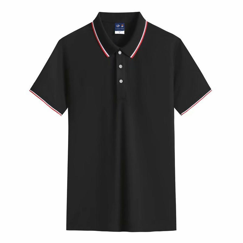 2024 nueva camisa de polo de manga corta de collar de color logotipo personalizado camisa publicitaria al por mayor ropa de trabajo camisa básica uniforme escolar