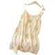 Floral Wearable Sweet Sling Nightgown Women's Summer Pajamas Summer Home Clothes Long Sexy Gauze Pure Cotton