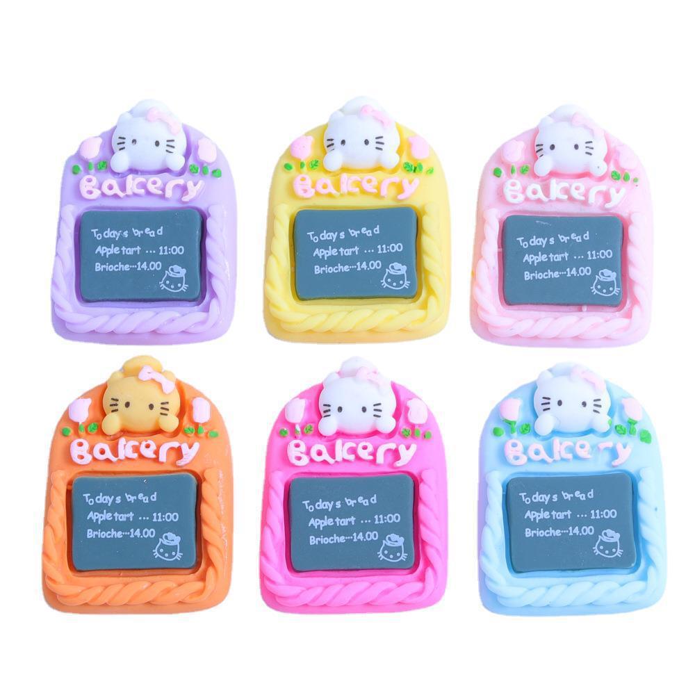 고양이 칠판 DIY 크림 접착제 수제 휴대 전화 쉘 소재 냉장고 스티커 머리 장식 수지 액세서리 도매