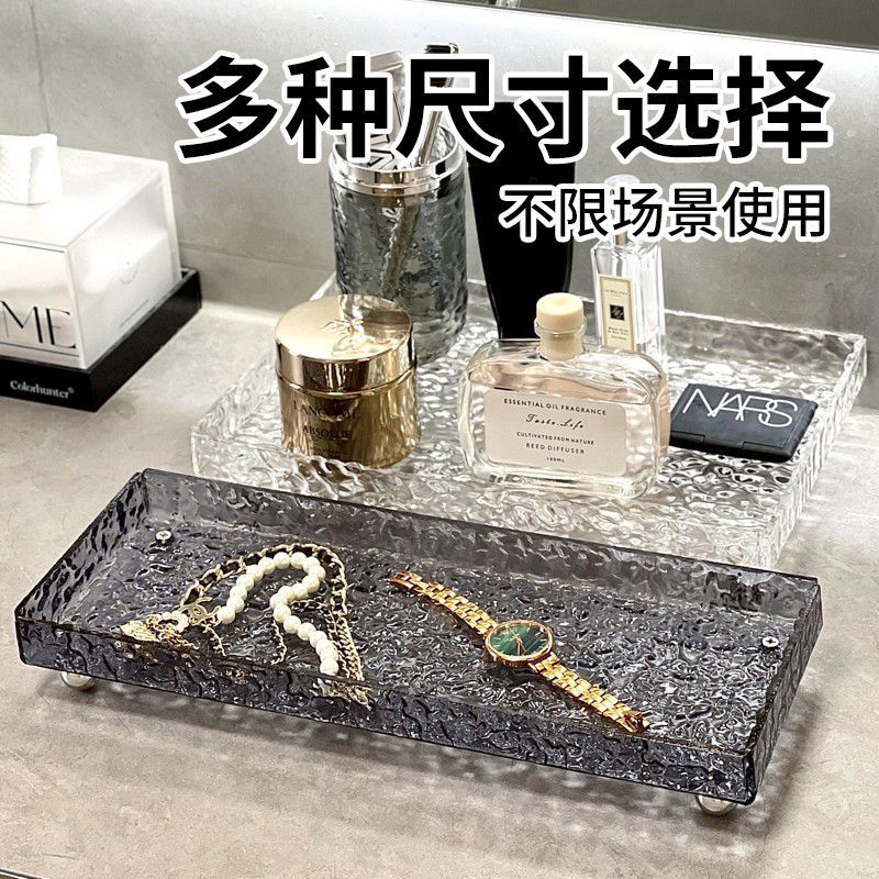 Acrylic Bathroom Rack Countertop Washstand Tray Bathroom Toilet Wash Washing Sink Side Storage Box