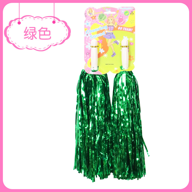 Pompones de Cheerleading de Plástico con Mango Artesanal para Baile