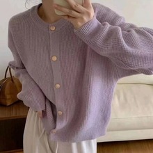 2023秋季新款女装慵懒风针织衫开衫女韩版小个子毛衣外套女上衣潮