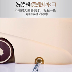 Hand-free Washable Mop Bucket Household Dual-Drive Rotating Mop Lazy Wholesale Removable Wheel Mop Bucket