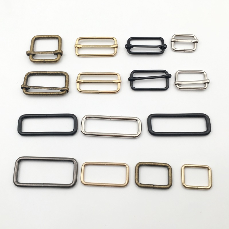 厂家不锈钢铁金属方扣日字扣拉芯扣三档扣箱包合金撞钉三档调节