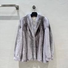 冬新款时尚百搭2025海宁进口水貂紫貂十字貂抽刀高奢皮草外套女