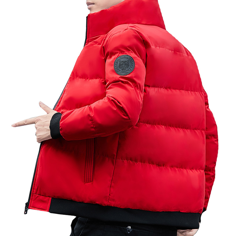 2022 nuevo abrigo de algodón acolchado de invierno para hombres forrado de lana engrosado de moda estilo coreano abrigo de estudiante abrigo de invierno de algodón acolchado para hombres abrigo de algodón acolchado