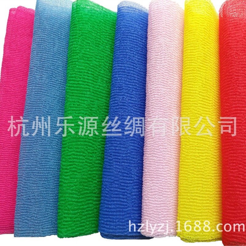 Manufacturers supply Multi-Color hard frosted high-end bath towel nylon sauna bath towel bath towel decontamination foaming towel
