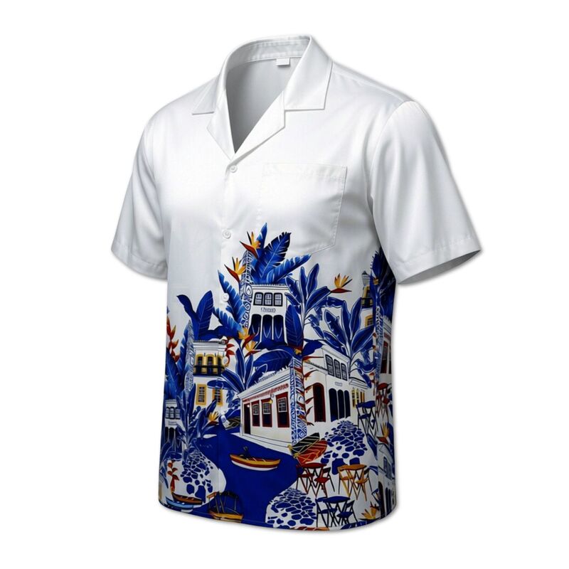 Cross-Border Foreign Trade Trendy Brand Beach Casual Satin High-End Floral Shirt Retro Baroque Oil Painting Short-Sleeve Cardigan for Men Cross-Border Foreign Trade Trendy Brand Beach Casual Satin High-End Floral Shirt Retro Baroque Oil Painting Short-Sleeve Cardigan for Men
