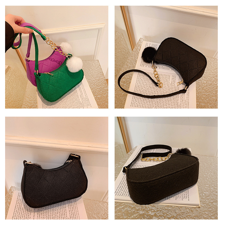 Leisure Women's Summer Fresh Trendy Underarm Temperament and Texture One Shoulder Fashionable Small Square Bag_voghion.com