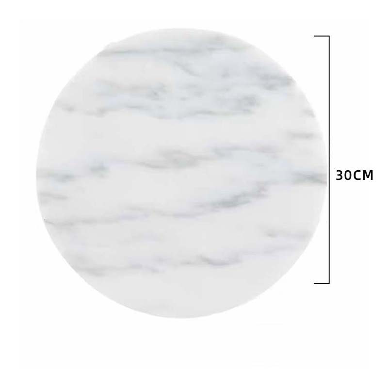 Estilo nórdico de mármol natural bandeja redonda bandeja de visualización de vídeo bandeja de almacenamiento fruta tabla de cortar bandeja accesorios de tiro
