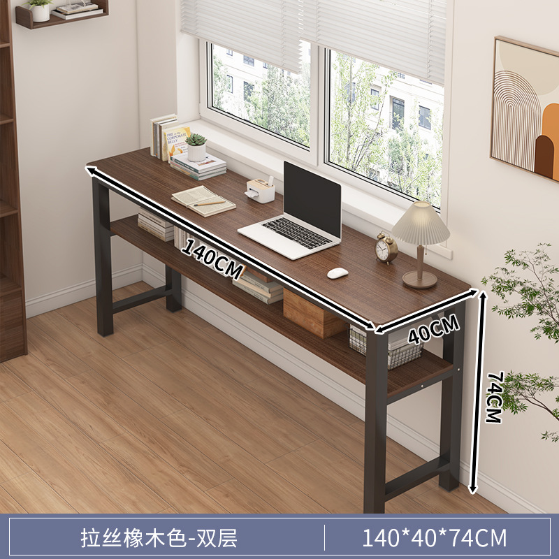 Escritorio de computadora estrecho escritorio doméstico dormitorio de niñas mesa larga de alquiler simple contra la pared mesa larga escritorio de trabajo