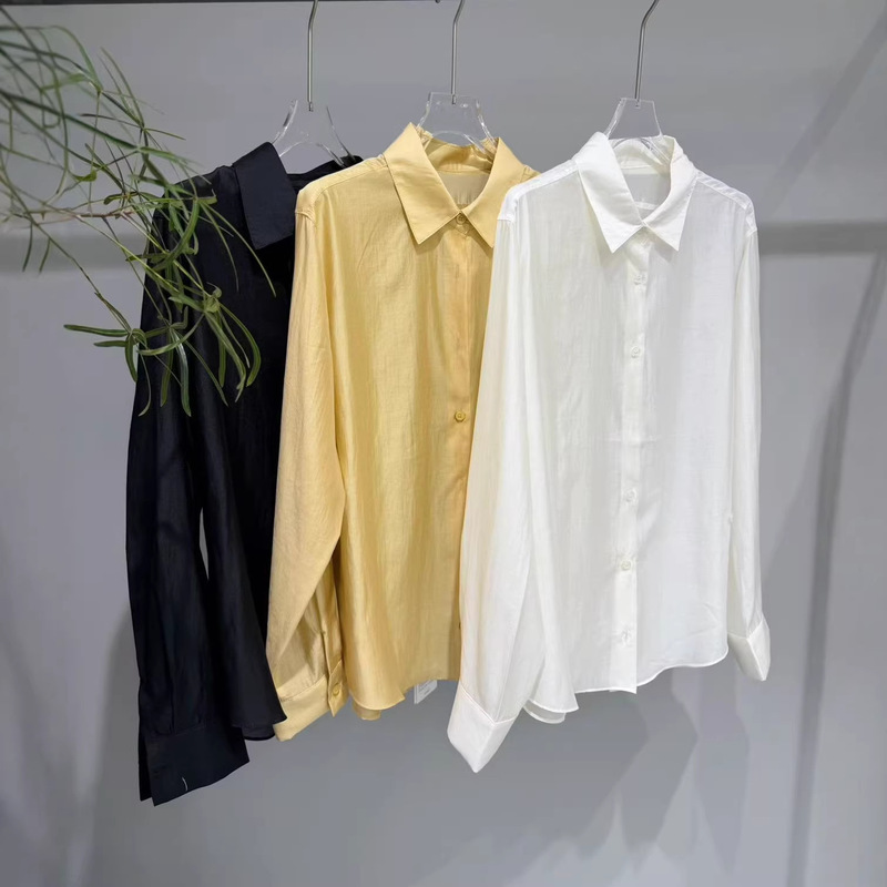 Summer Cool Matte Lightweight Tencel Shirt with Irregular Design, Dual-Wear Long-Sleeve Shirt, Adjustable Waist, Sun Protection, Air Conditioning Shirt