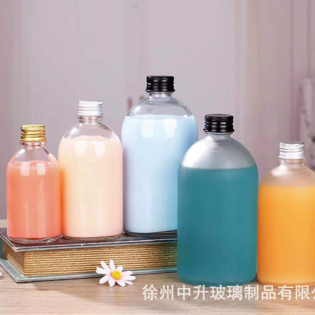 促销新款蒙砂颜水瓶350mL圆饮料瓶 胖萌鲜榨果汁 奶茶瓶