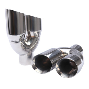 U-Shaped Side Slant Double Outlet Stainless Steel Tail Pipe 2.5inch 3inch Stainless Steel Double Tail Pipe Exhaust Muffler Tip