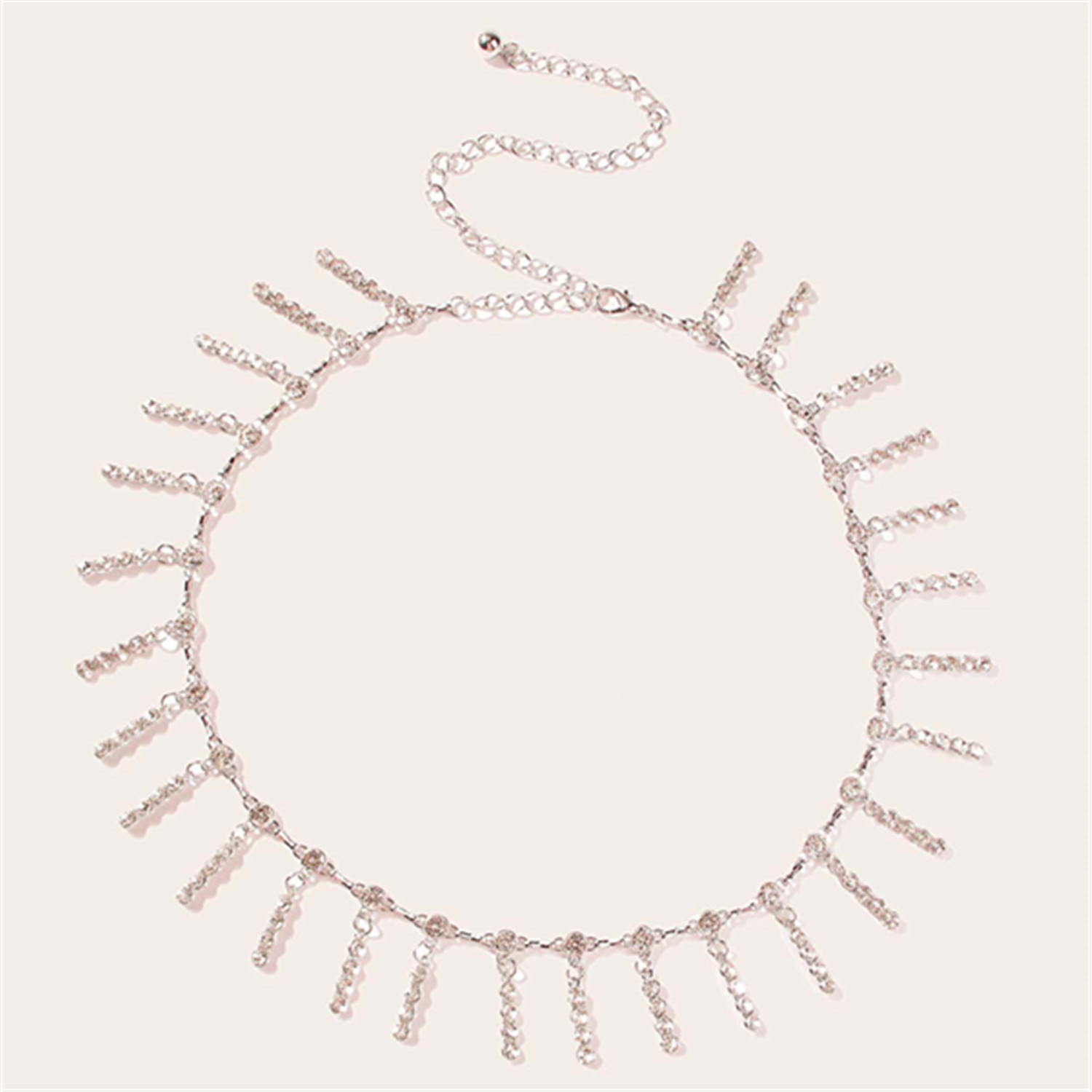 Basic Simple Style Round Tassel Metal Inlay Rhinestones Women's Chain Belts display picture 5