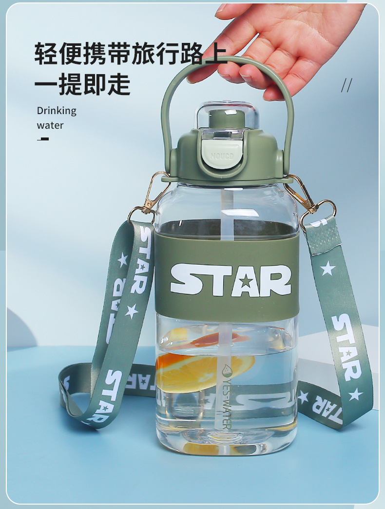 Creative and personalized square super-large capacity water cup 2023 new outdoor fitness sports water bottle ton ton bucket consignment pic 35