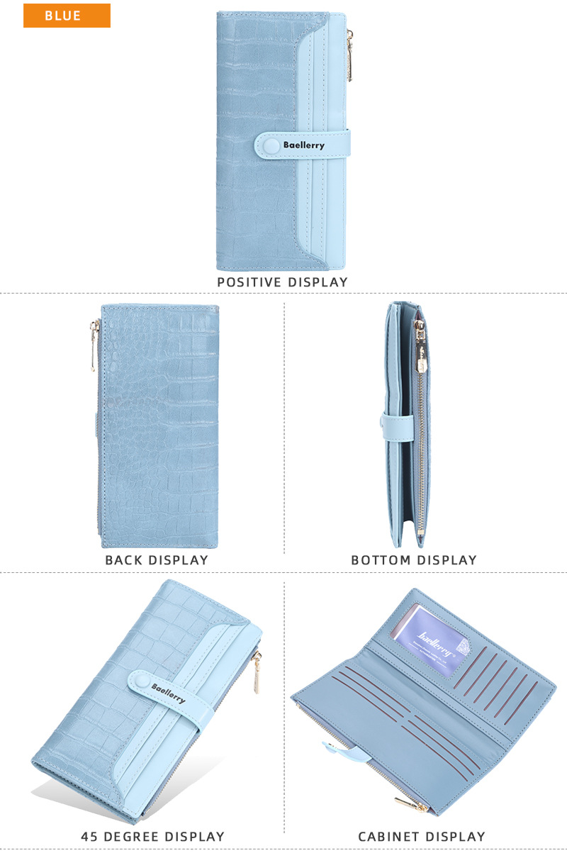 Women's Long Wallet Crocodile Pattern Phone Case For Women_voghion.com