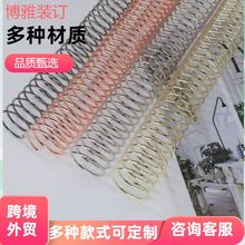 厂家批发各种规格单线圈孔螺旋圈蛇仔圈A4装订活页圈铁蛇仔圈