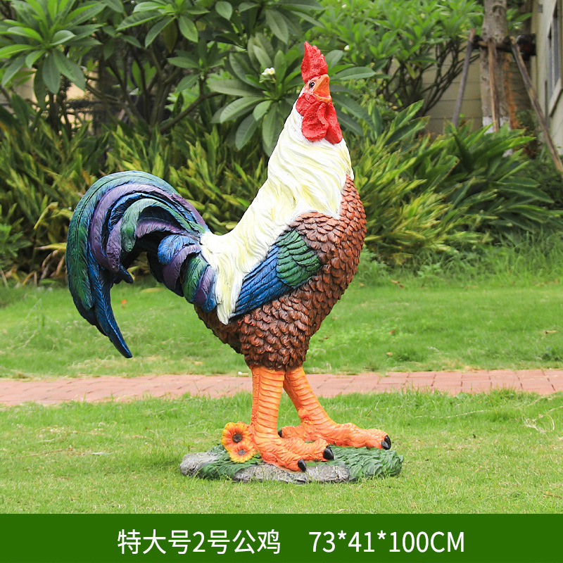 玻璃钢公鸡母鸡雕塑 thumbnail 15