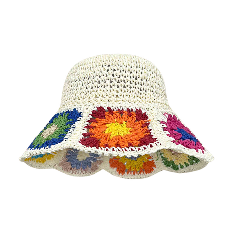 112g Weight Straw Hat Hats Type Casual, Outdoor Occasion Papyrus Material Bow Knot Pattern Spring&Summer Season Women's Gender Hawaiian, Tropical, Sweet Style Curved Eaves, Ruffles Rim Women's Hawaiian Tropical Sweet Bow Knot Curved Eaves Ruffles Straw Hat 48