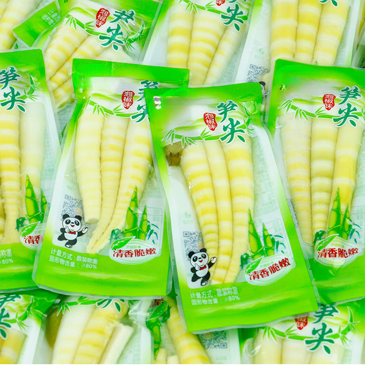 Pickled Bamboo Shoot Tips 500g Wild Chili Flavor Crispy Snack Packs key features