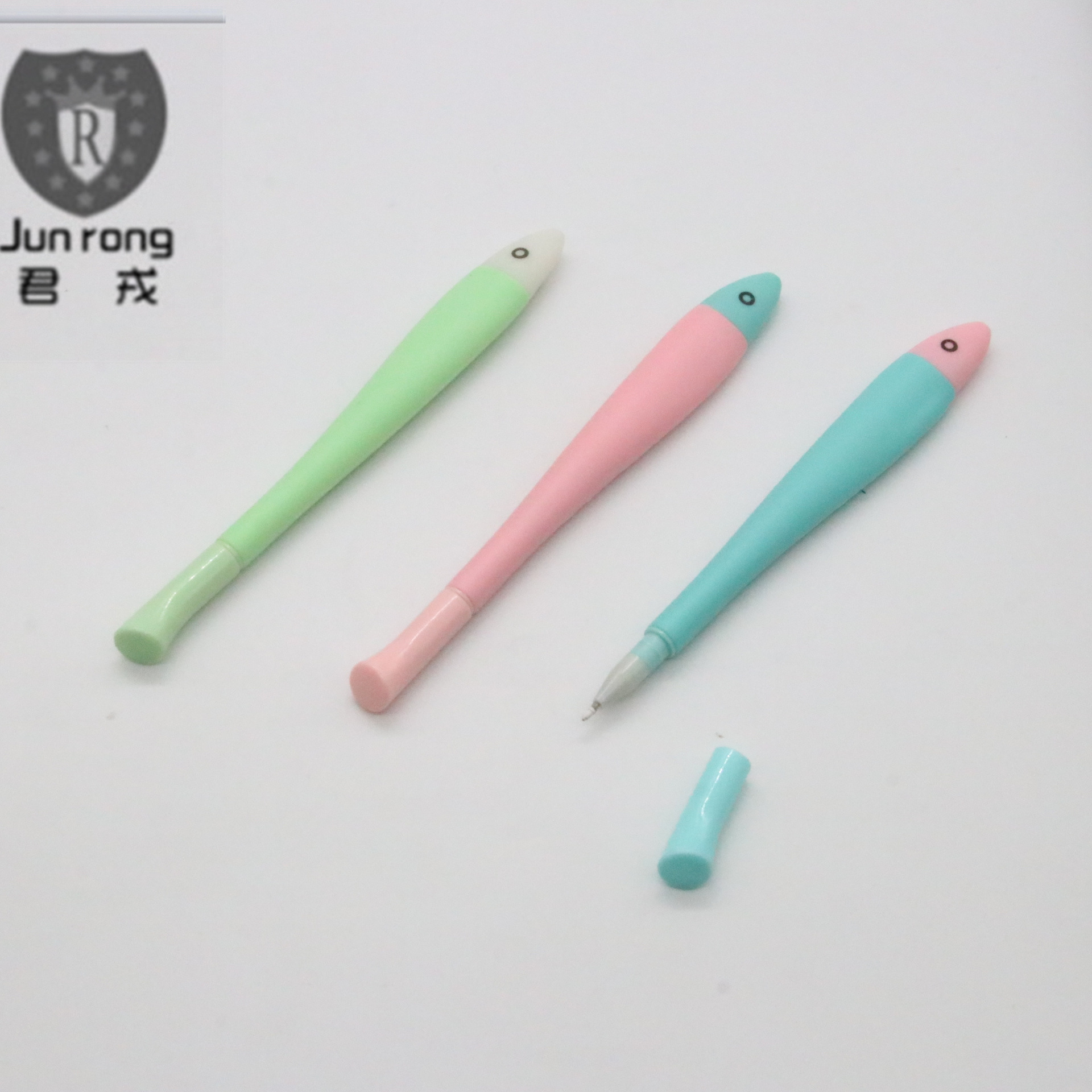 Pluma de dibujos animados de silicona bolígrafo neutral pluma de estudiante de inserción